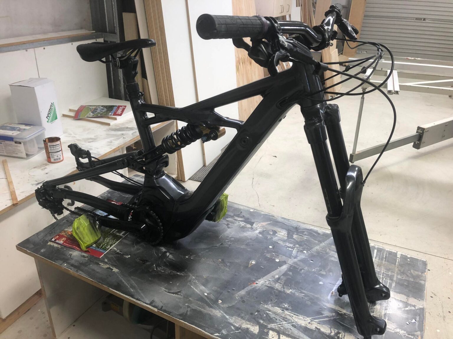Specialised ebike frame tidy up Carbon Fibre Repairs